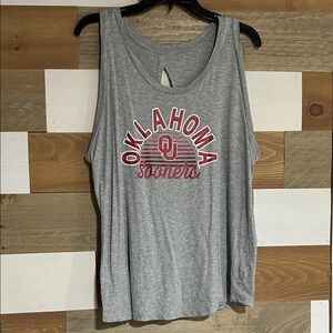 Gray Oklahoma Sooners Yoga Tank Top